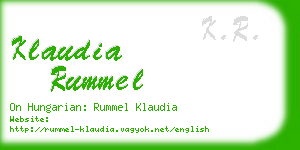klaudia rummel business card